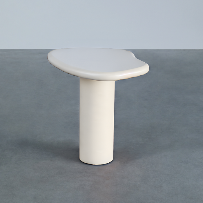 Coffee table Surzur - matt Raw Sienna - Stoneskin - Round edge - W60 D50 H50cm