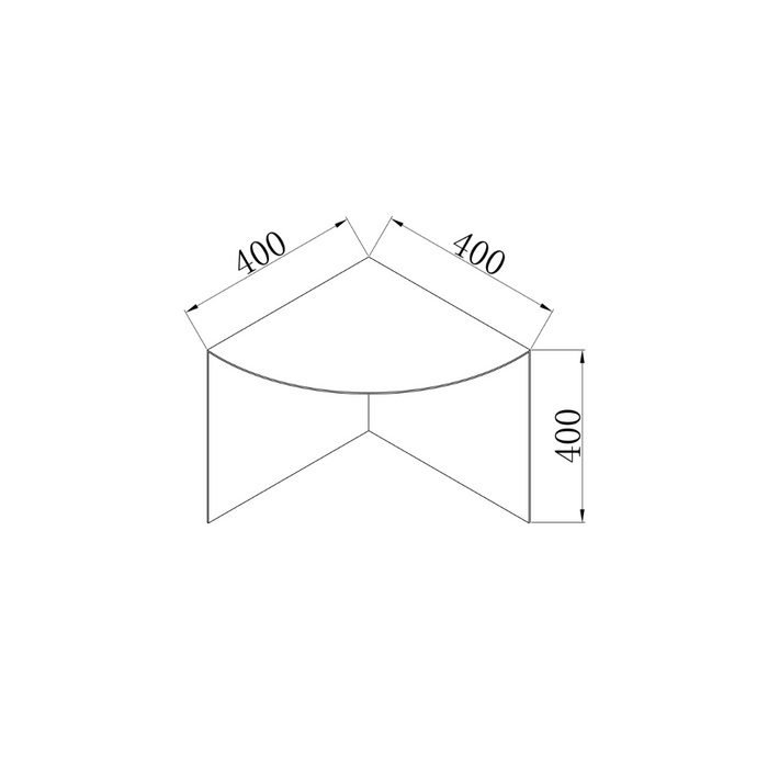 Meru Beistelltisch – 40 cm – Gebürsteter Stahl