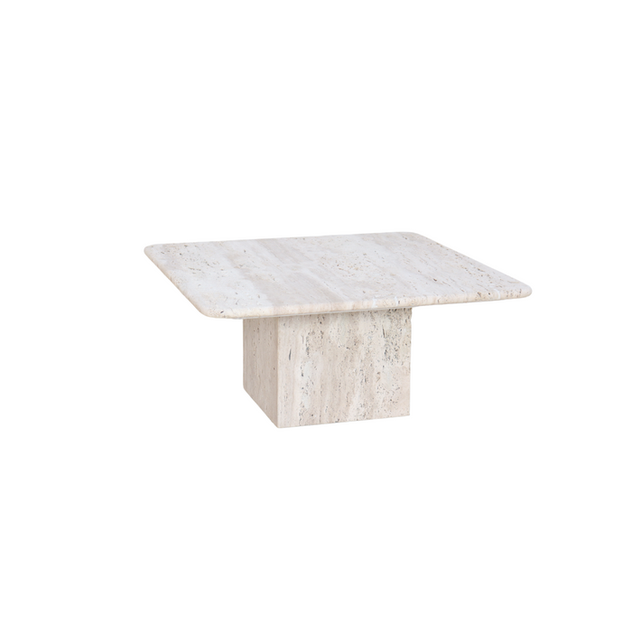 Salontafel travertin - Lily Low - Wit