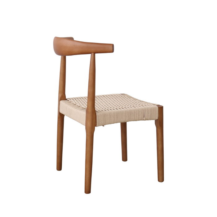 Dining room chair walnut - Gouzon - Rope woven seat