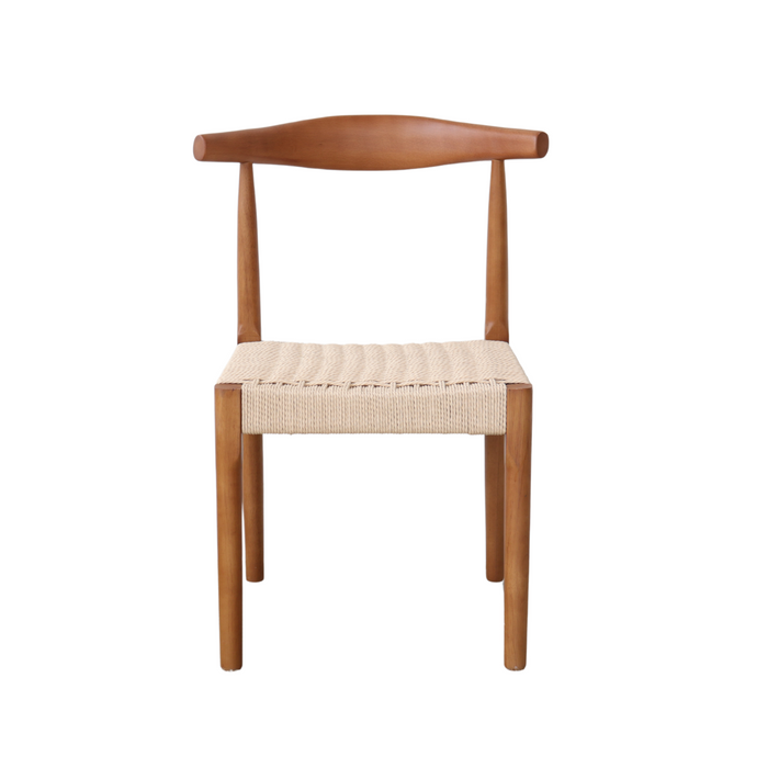 Dining room chair walnut - Gouzon - Rope woven seat