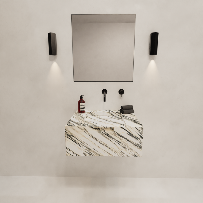 Washbasin calacatta marble - Loudun - Single washbasin - 80 cm