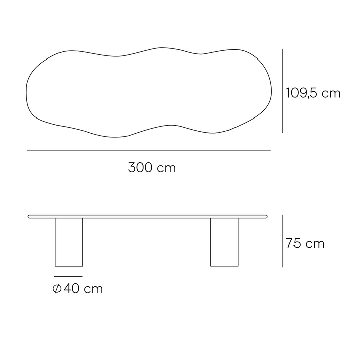 Økologisk spisebord - Limoges - Microskin