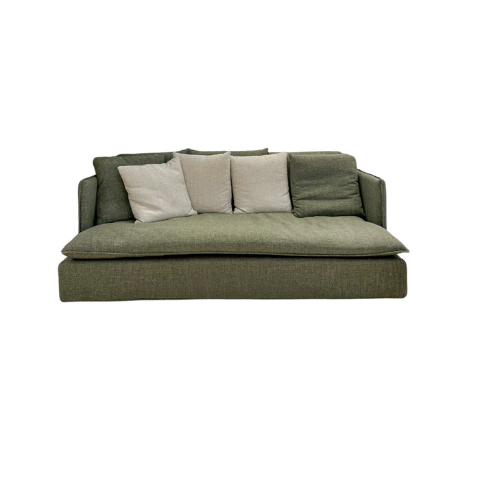 Bartolo - Canapé 4 places en tissu vert foncé - 220 cm