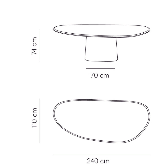 Table à manger forme organique - Look Mortex - Anvers