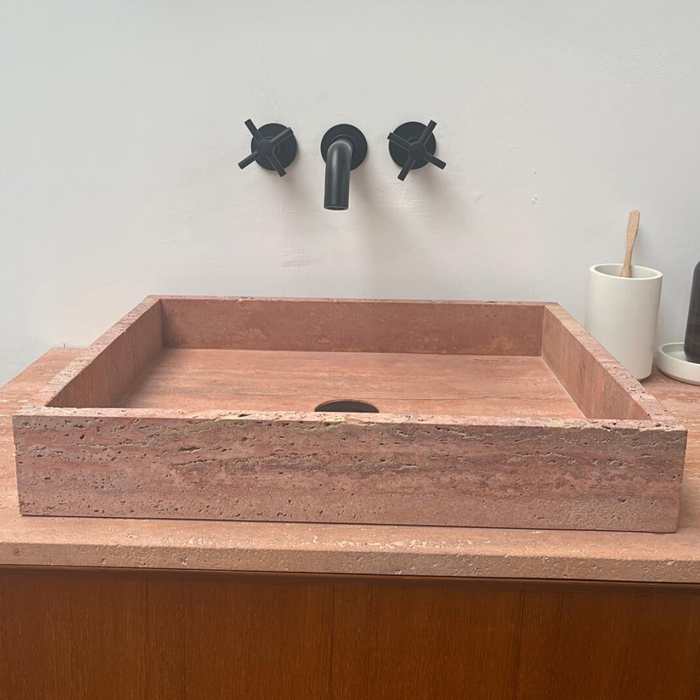 Washbasin - George - Red Travertine