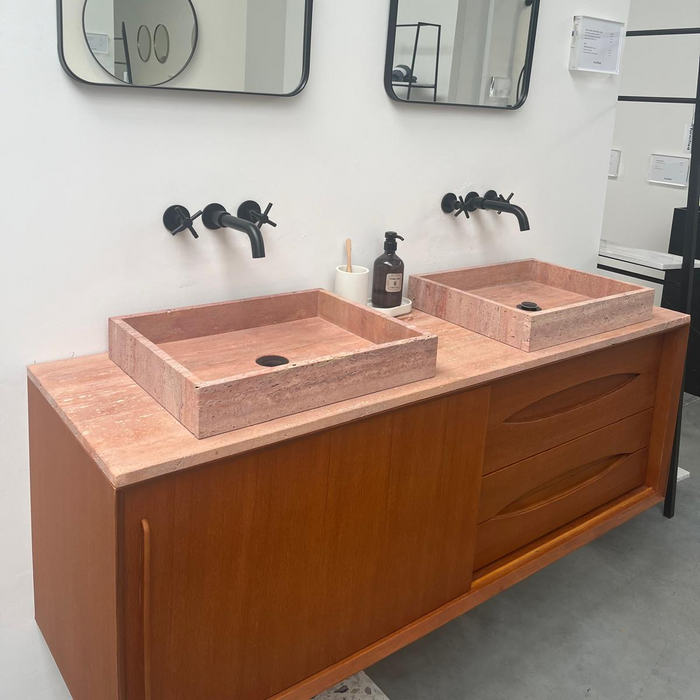 Washbasin - George - Red Travertine