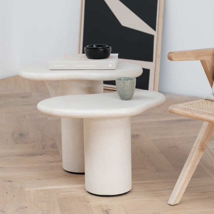 Microskin side table - Jonah - organic shape - Mid