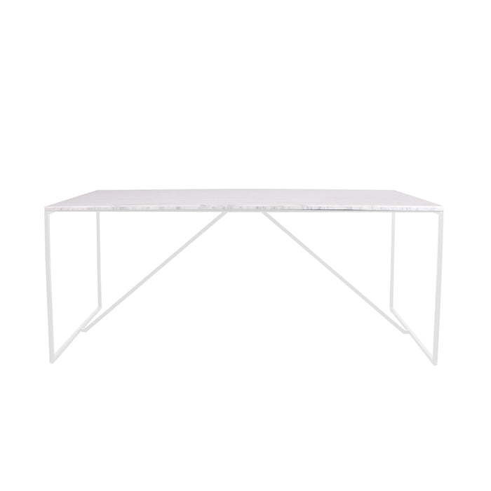 Mesa de comedor Sophia - Cerámica Calcatta blanca - 180x90 cm